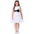 Grace Karin sans manches Robe fille fille fleur blanche et noire CL007548-1